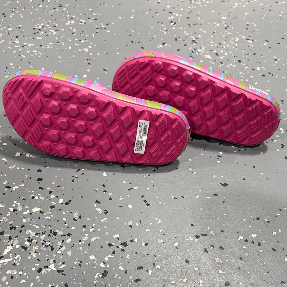 Vans Barbie Vibrant Slide Sandals - Pink, Green, Blue - Picture 6 of 7